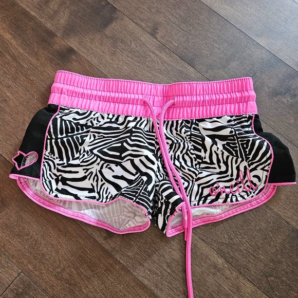Hot pink and zebra Oneill short - Picture 1 of 6